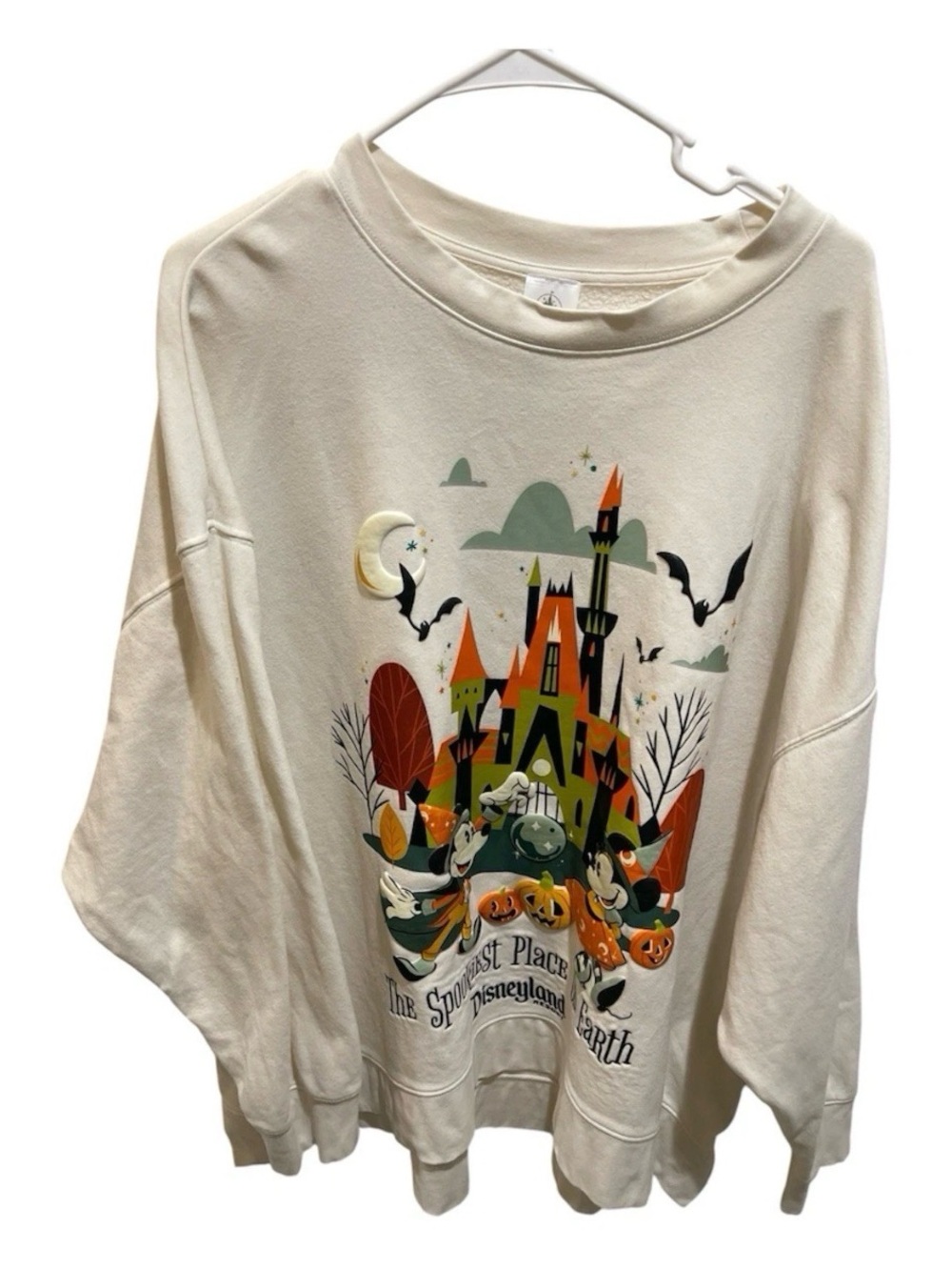 Disney Parks 2025 Halloween Mickey Minnie Sweatshirt 1X WDW Spookiest Place